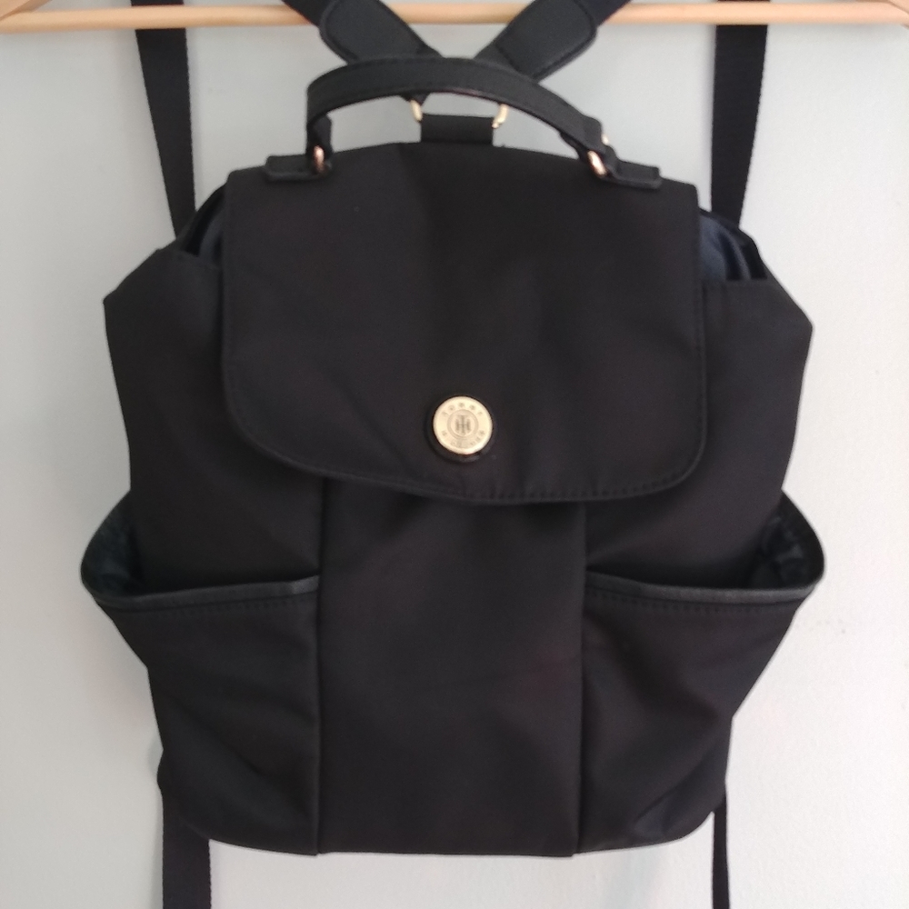 Tommy Hilfiger Black Nylon Backpack